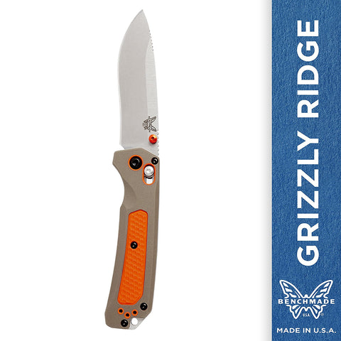 Benchmade Grizzly Ridge 15061, Satin Plain, Orange