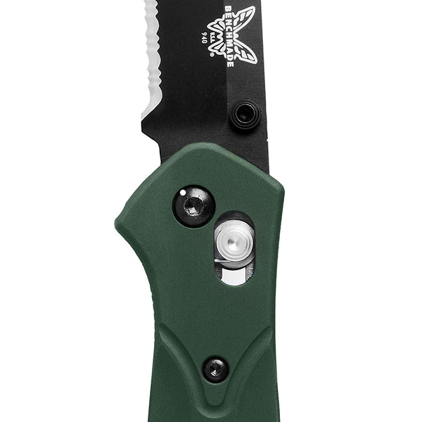 Benchmade Osborne 940SBK, Black Serrated, Black