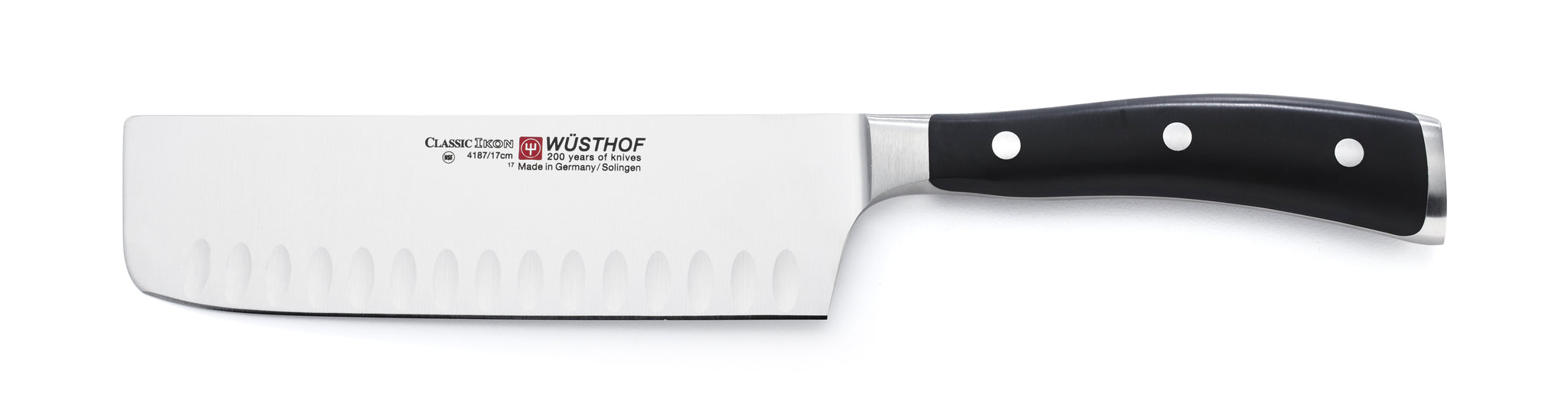 Wusthof Classic Ikon 7" Nakiri, Hollow Edge
