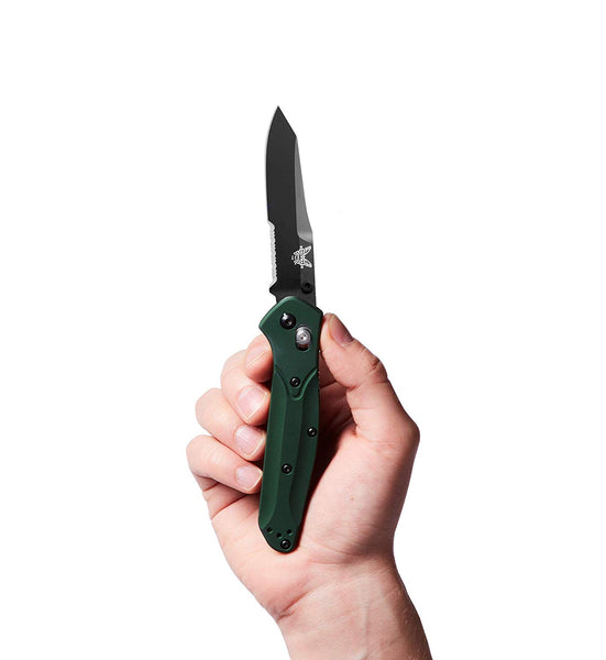 Benchmade Osborne 940SBK, Black Serrated, Black