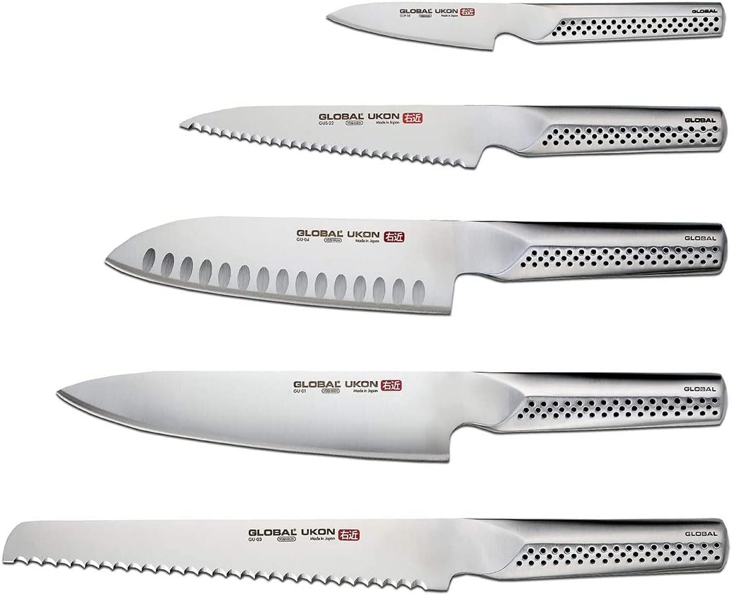 Global Ukon 6-Piece Knife Block Set