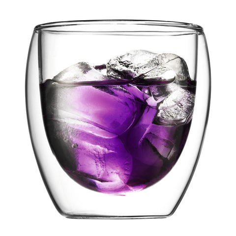 Bodum Pavina 2pc Glass 8oz Transparent
